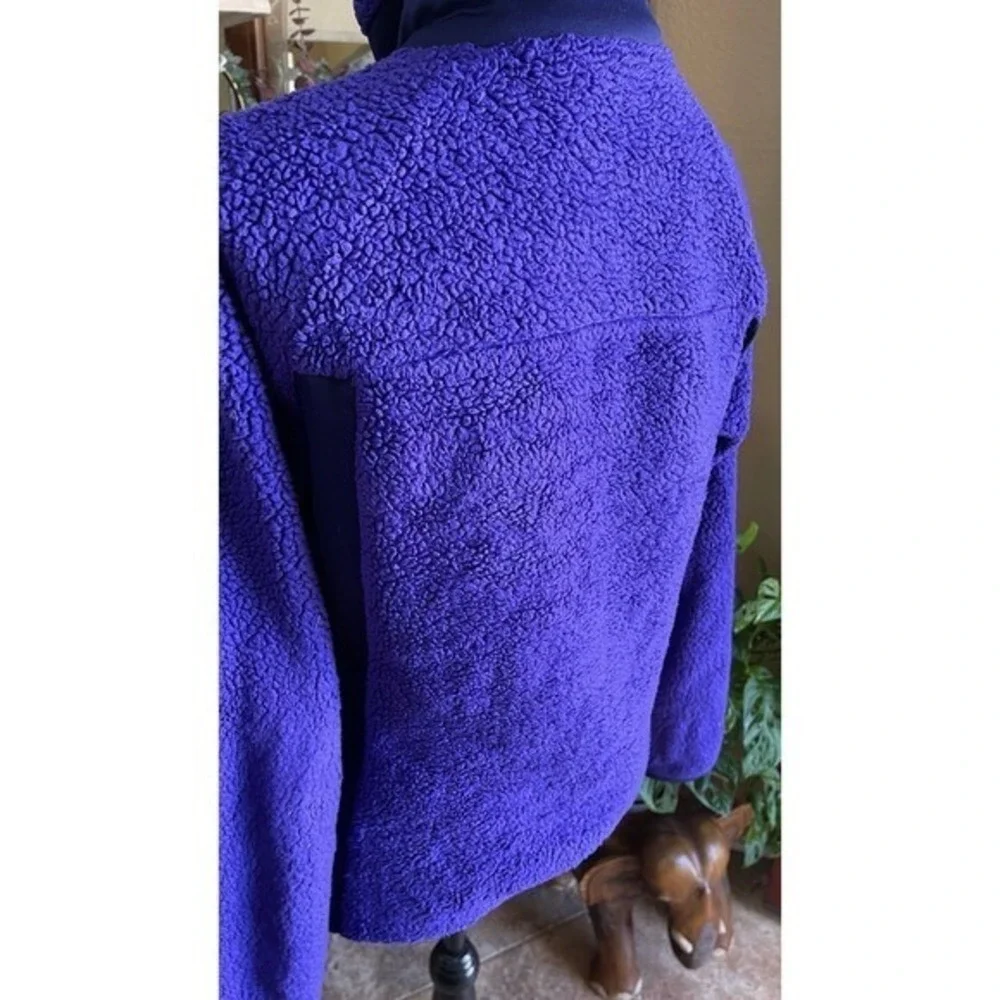 Columbia‎ Womens M Purple Sherpa Fleece Jacket Full Zip Outdoor Hiking Cozy
